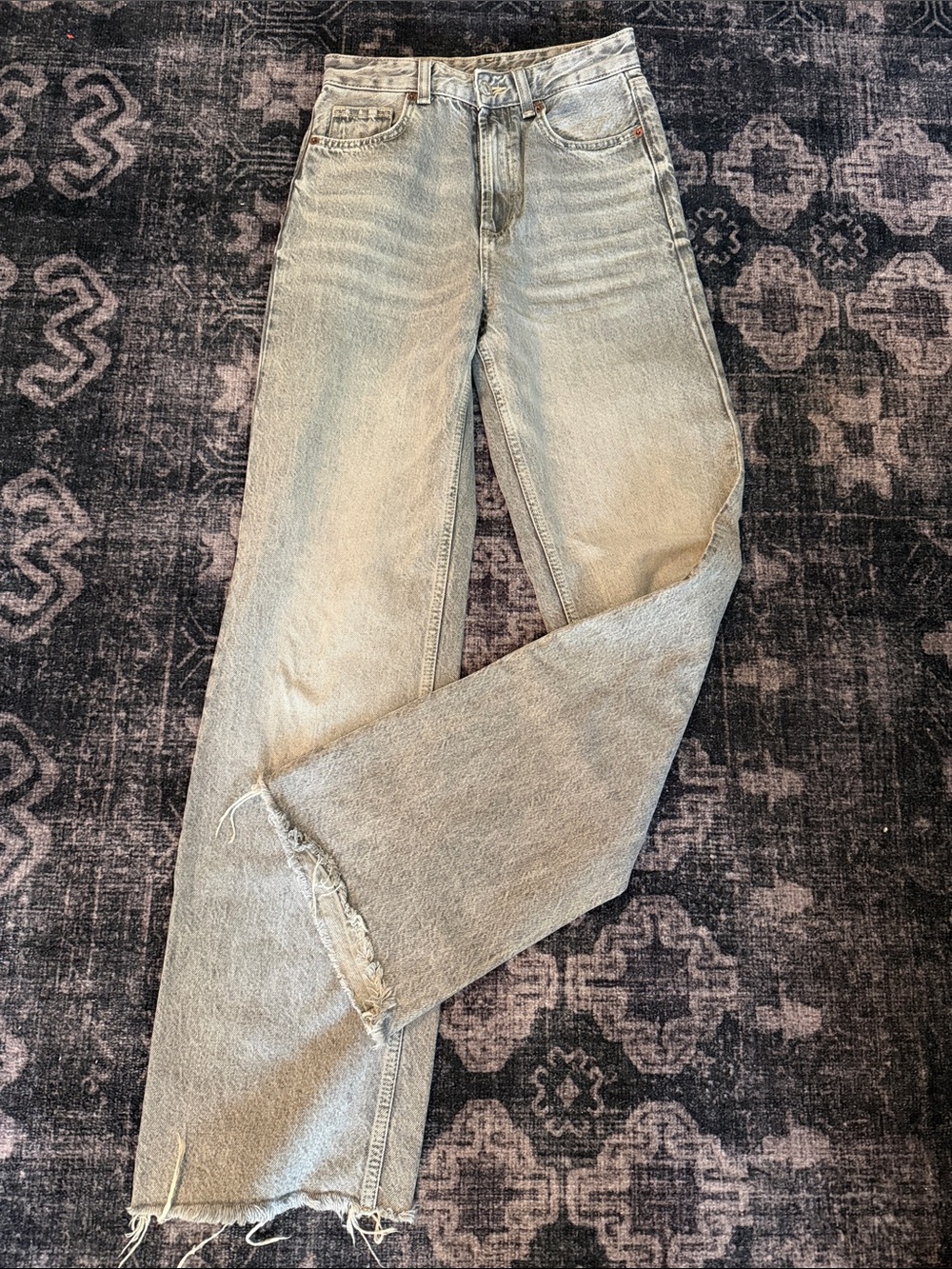 Zara Grey Wash Boot Cut Jeans